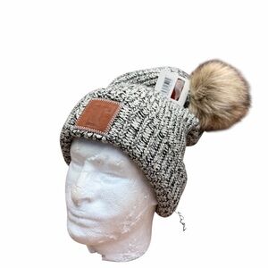 Logfit Winter Hat Fits Most Cozy Knit Beanie with Faux Fur Pom